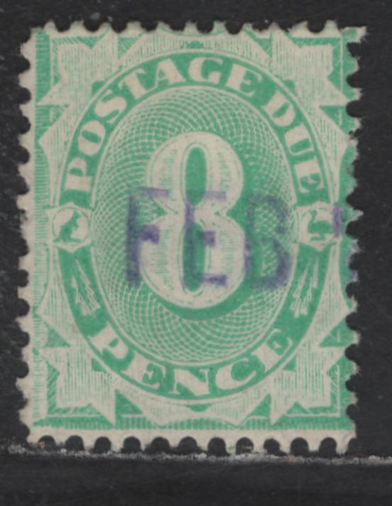 Lot 87 (C) Australia SG#D29 8d Emerald Numerals, 1902-1904 Postage Dues, A Fine Used Single, Perf 12x11, Inverted Wmk