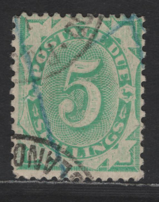 Lot 88 (C) Australia SG#D33 5/- Emerald Numerals, 1902-1904 Postage Dues, A Fine Used Single, Perf 12x11, Inverted Wmk