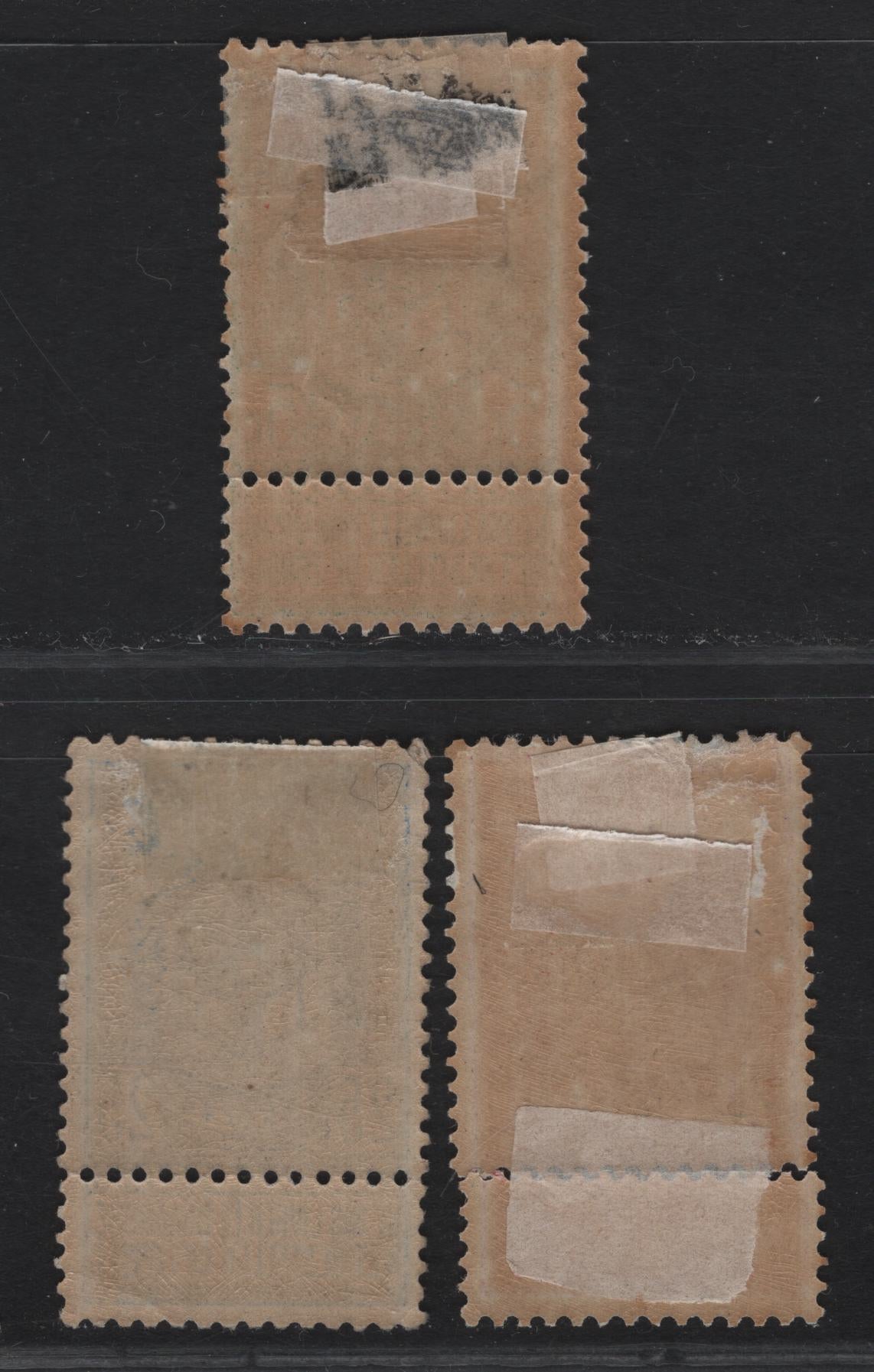 Lot 104 Belgium SC#76-78 5c - 25c Green on Rose - Blue on Rose Antwerp Exhibition, 1894 Antwerp Exhibition, 3 F/VFOG Singles, Label Reattached On 10c