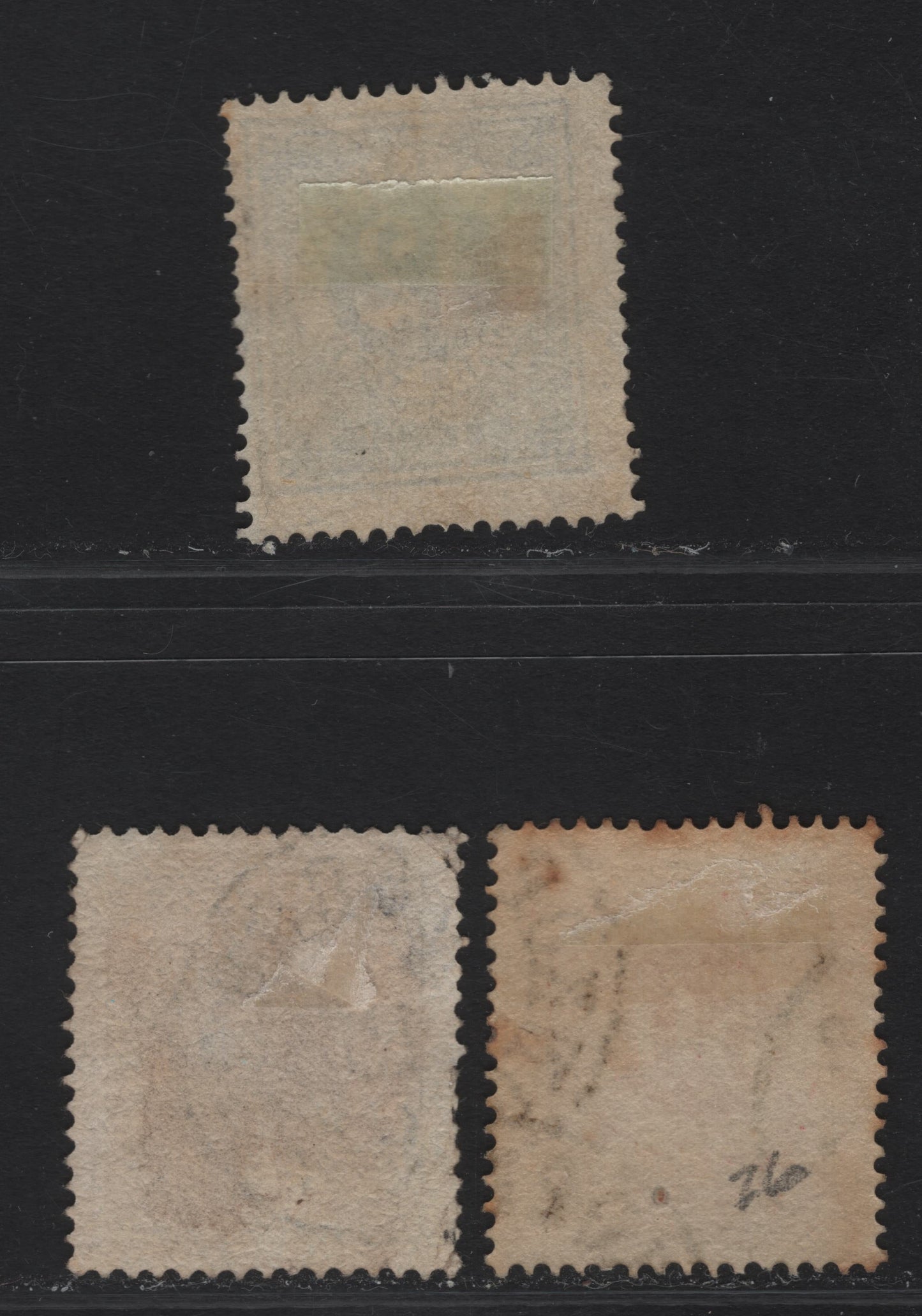 Lot 286 Sweden SC#22, 25, 26a 12o - 50o Blue - Carmine Numerals, 1872-1877 Numeral Issue, 3 Fine Used SIngles, Perf 14