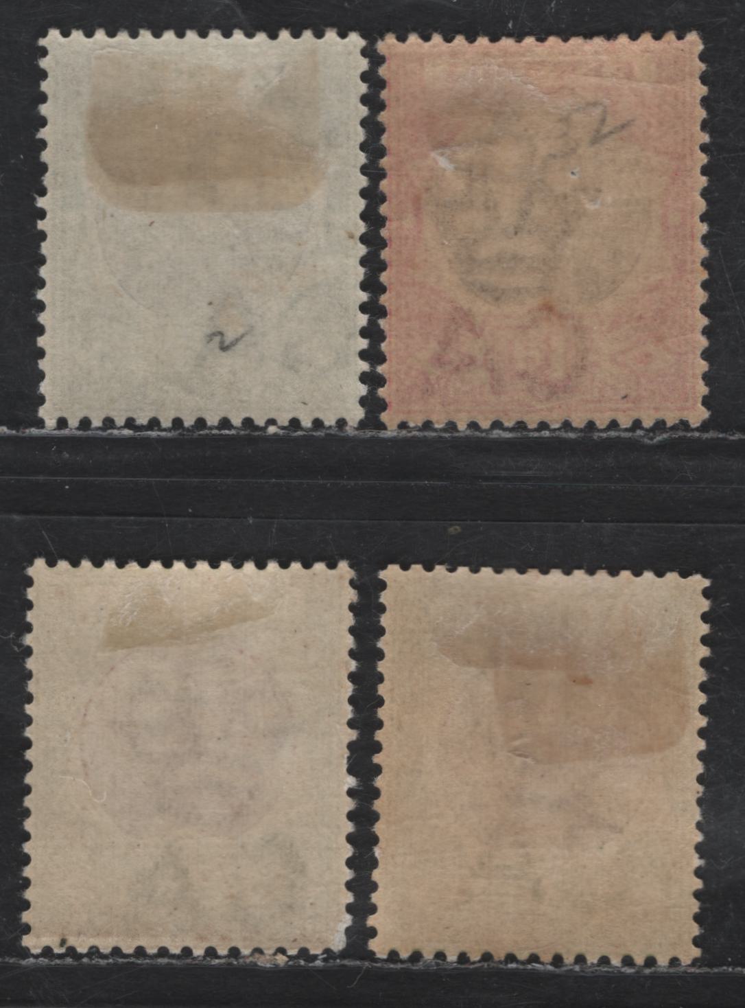 Lot 79 Bermuda SG#31-33 1/2d - 3d Black & Green - Magenta & Sage Green Dry Docks, 1902-1903 Dry Dock Issue, 4 F/VFOG Singles, Crown CA Wmk, 2 Shades Of 3d