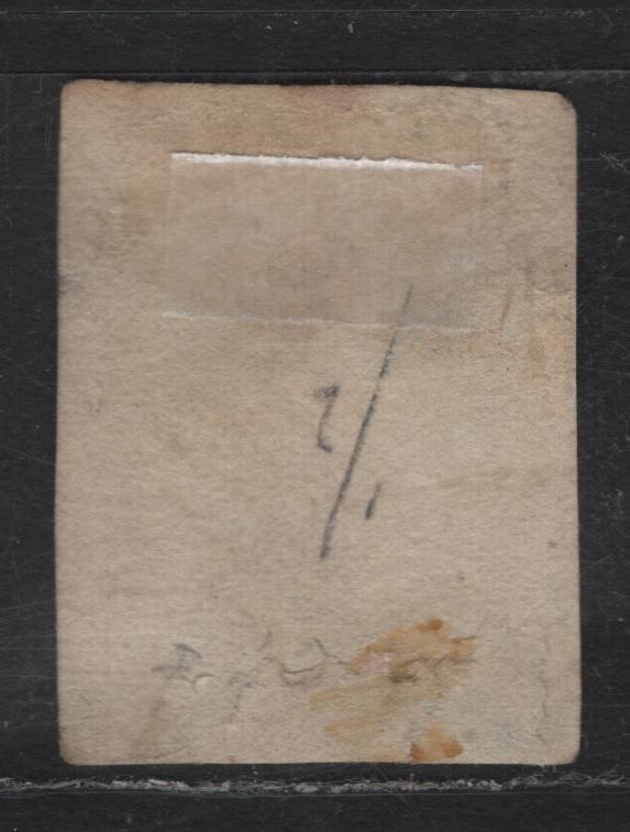 Lot 1 (C) New Zealand SG#98 2d Pale Blue Queen Victoria, 1864 Chalon Heads Issue, A Very Good Used Imperf Sinlge, Wmk NZ, Thick Soft Paper, Repaired Thin At Bottom.