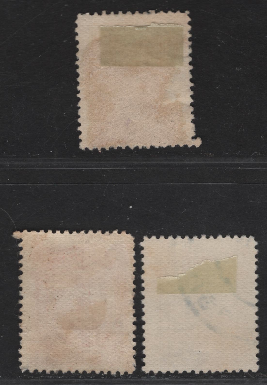 Lot 114 New Zealand SG#L32-L33, L35 1/2d - 3d Yellow Green - Brown Lake Lighthouse, 1913-1937 Life Insurance Department, 3 Fine/Very Fine Used Singles, Perf 14, Cowan Paper