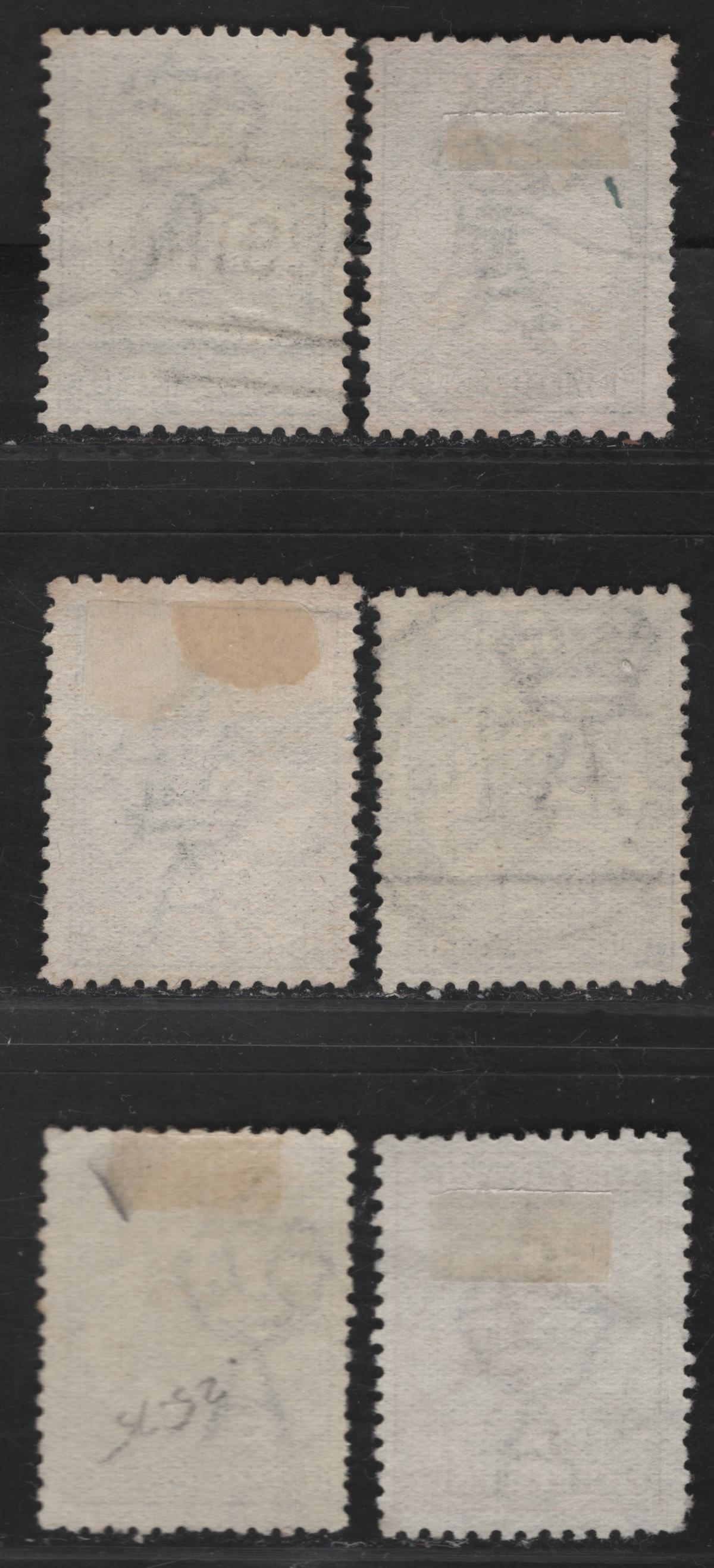 Lot 136 Australia SG#3-5 2d - 3d Gray - Olive Kangaroo & Map, 1913-1914 Kangaroo & Map 1st Issue, 6 Fine Used Singles, Three Shades Of 2d, Two Shades Of 2.5d