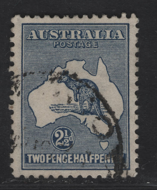 Lot 147 (C) Australia SG#25 2.5d Indigo Kangaroo & Map, 1915 Kangaroo & Map 2nd Issue, A Very Fine Used Single, 2nd Wmk