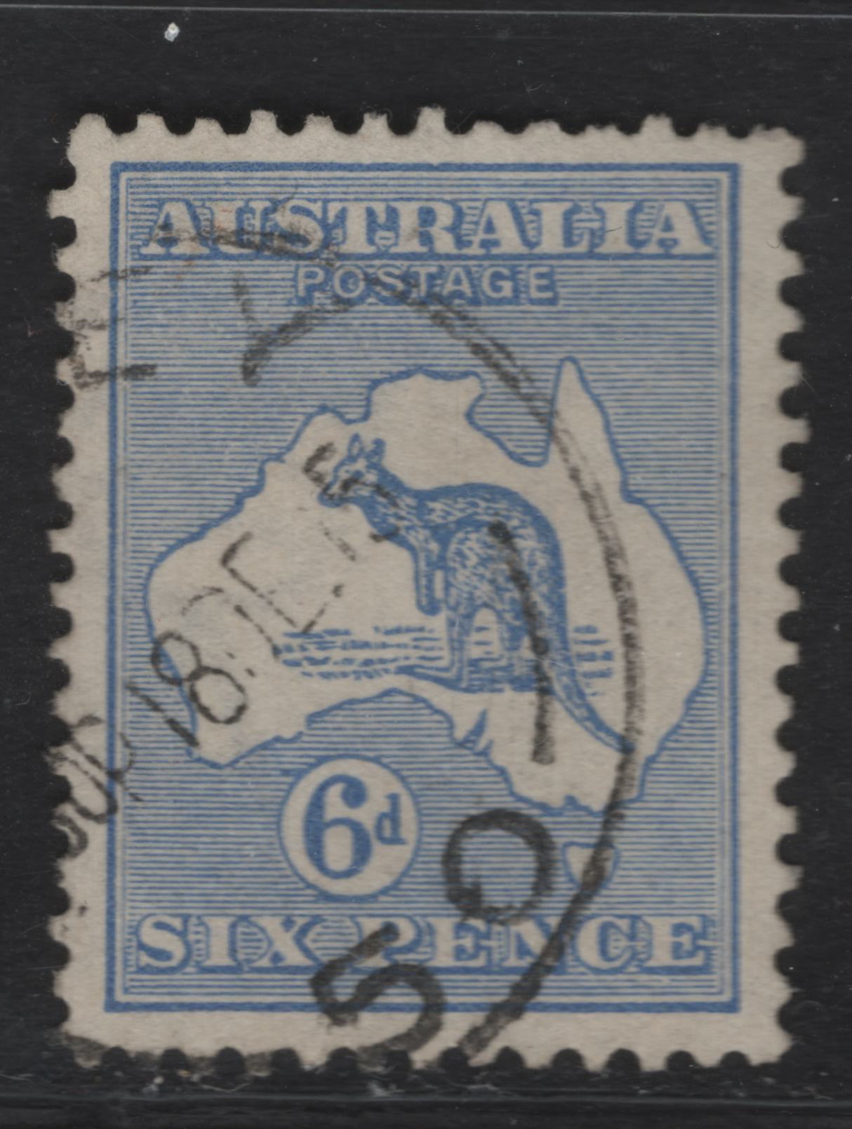 Lot 149 Australia SG#26 6d Ultramarine Kangaroo & Map, 1915 Kangaroo & Map 2nd Issue, A Very Fine Used Single, 2nd Wmk