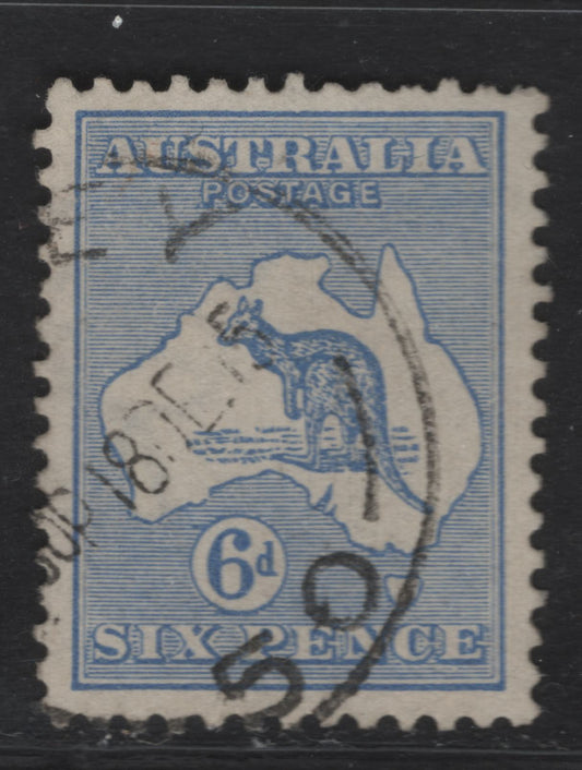 Lot 149 Australia SG#26 6d Ultramarine Kangaroo & Map, 1915 Kangaroo & Map 2nd Issue, A Very Fine Used Single, 2nd Wmk