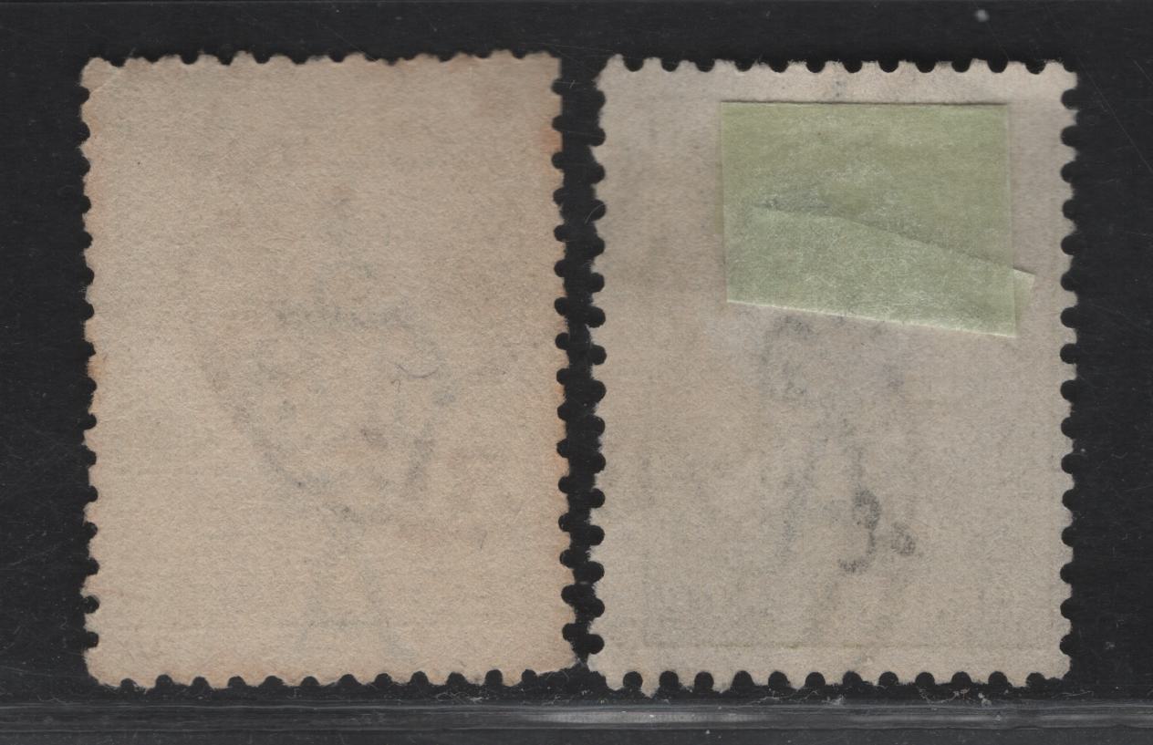 Lot 161 (C) Australia SG#37d, 37da 3d 3d Yellow Olive - Olive Green Kangaroo & Map, 1915-1927 Kangaroo & Map 3rd Issue, 2 Fine Used Singles, 3rd Wmk, Die 2