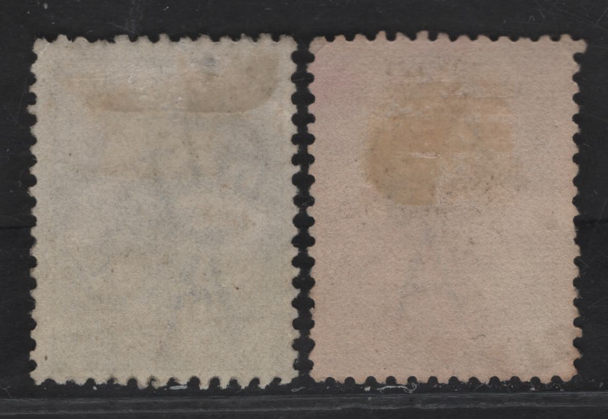 Lot 165 (C) Australia SG#38 6d Ultramarine Kangaroo & Map, 1915-1927 Kangaroo & Map 3rd Issue, 2 Fine Used Singles, 3rd Wmk, Die 2