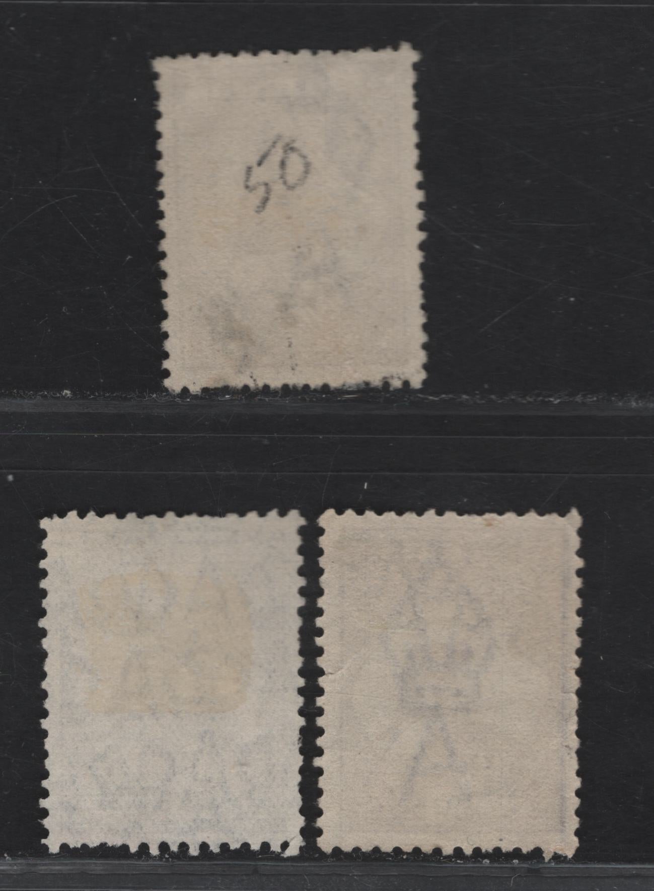 Lot 184 (C) Australia SG#108 9d Violet Kangaroo & Map, 1929-1930 Kangaroo & Map Issue, 3 Fine Used Singles, Small Multiple Wmk, 3 Shades