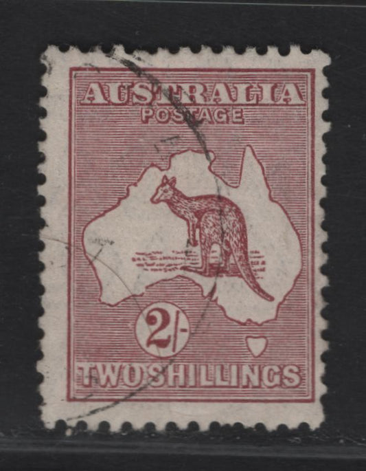 Lot 187 Australia SG#110 2/- Maroon Kangaroo & Map, 1929-1930 Kangaroo & Map Issue, A Fine Used Single, Small Multiple Wmk