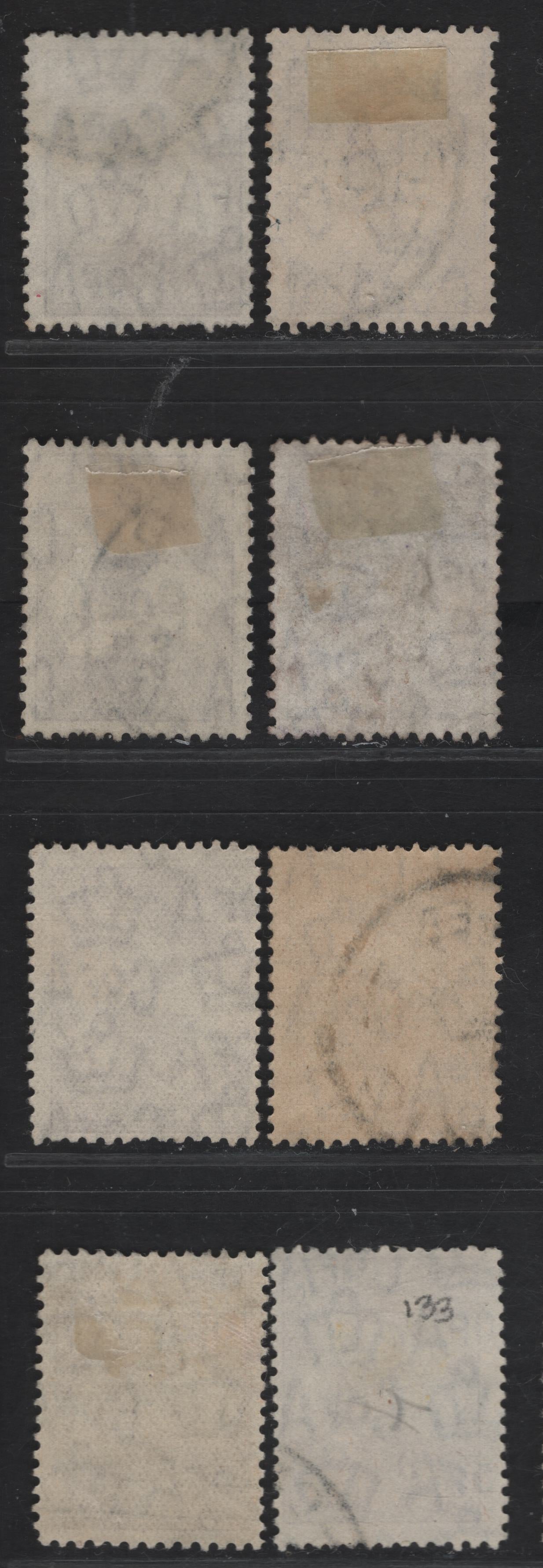 Lot 190 (C) Australia SG#133 6d Violet Kangaroo & Map, 1931-1936 Kangaroo & Map Issue, 8 Fine Used Singles, C of A Wmk, Plethora of Shades