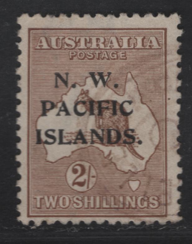 Lot 194 New Guinea SG#115 2/- Brown Kangaroo & Map, 1918-1922 Kangaroo & Map Issue, A Fine Used Single, Die 2, 'P' of Pacific Over Space Between 'I's' of Islands, Third Wmk.