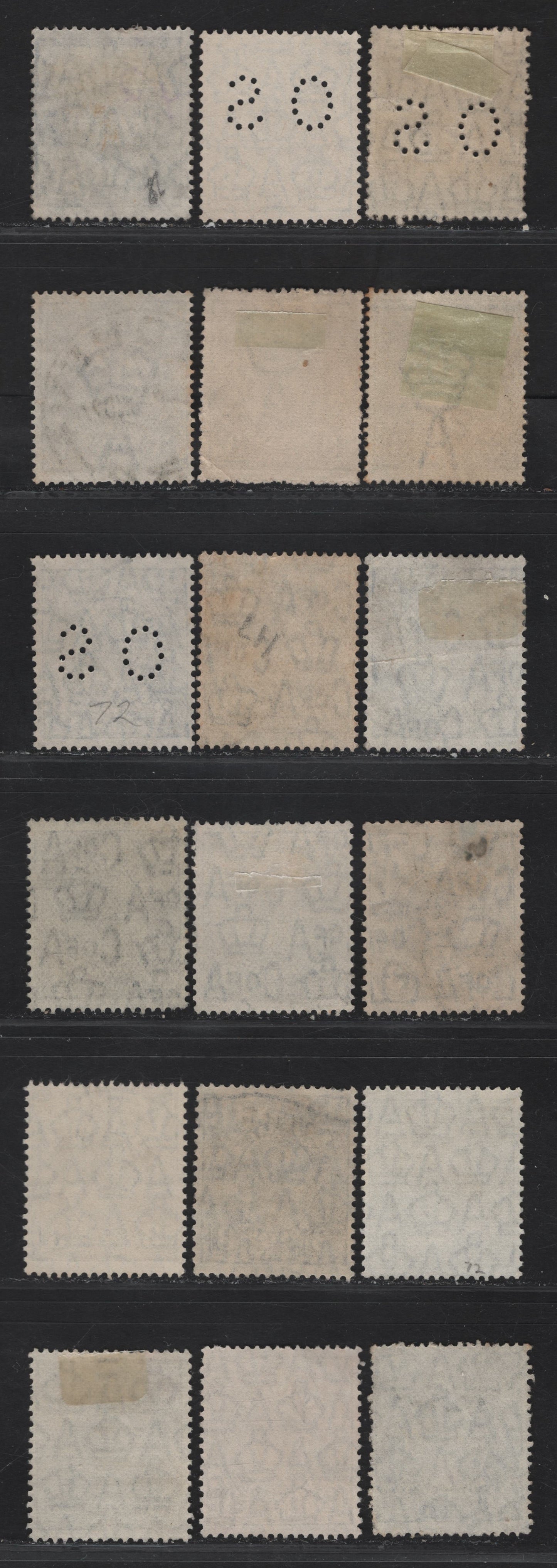 Lot 244 (C) Australia SG#79, O106, O106b, 90,100, 100b, 128 3d Ultramarine King George V, 1924-1936 KGV Heads Issues, 18 Fine/Very Fine Used Singles, Single Crown, Small Multiple & C of A Wmks, Perfs 13.5x12 & 14, Dies 1 & 2, Multiple Shades.