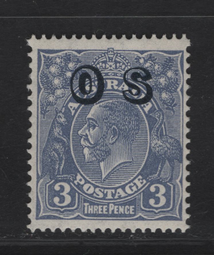 Lot 245 Australia SG#O131 3d Ultramarine - Deep Ultramarine King George V, 1932-1933 KGV Heads Issues, A FNH Single, C of A Wmk, Overprinted OS