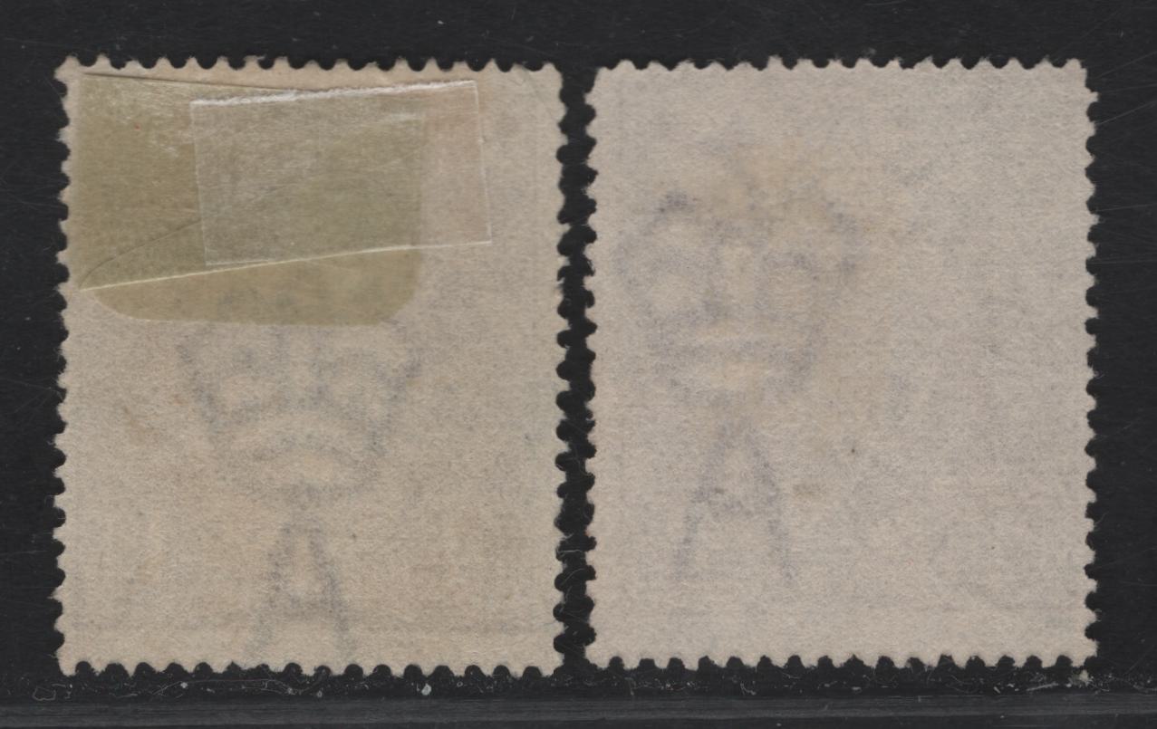 Lot 248 Australia SG#64 4d Violet King George V, 1918-1923 KGV Heads Issues, 2 Fine Used Singles, Two Shades, Single Crown Wmk