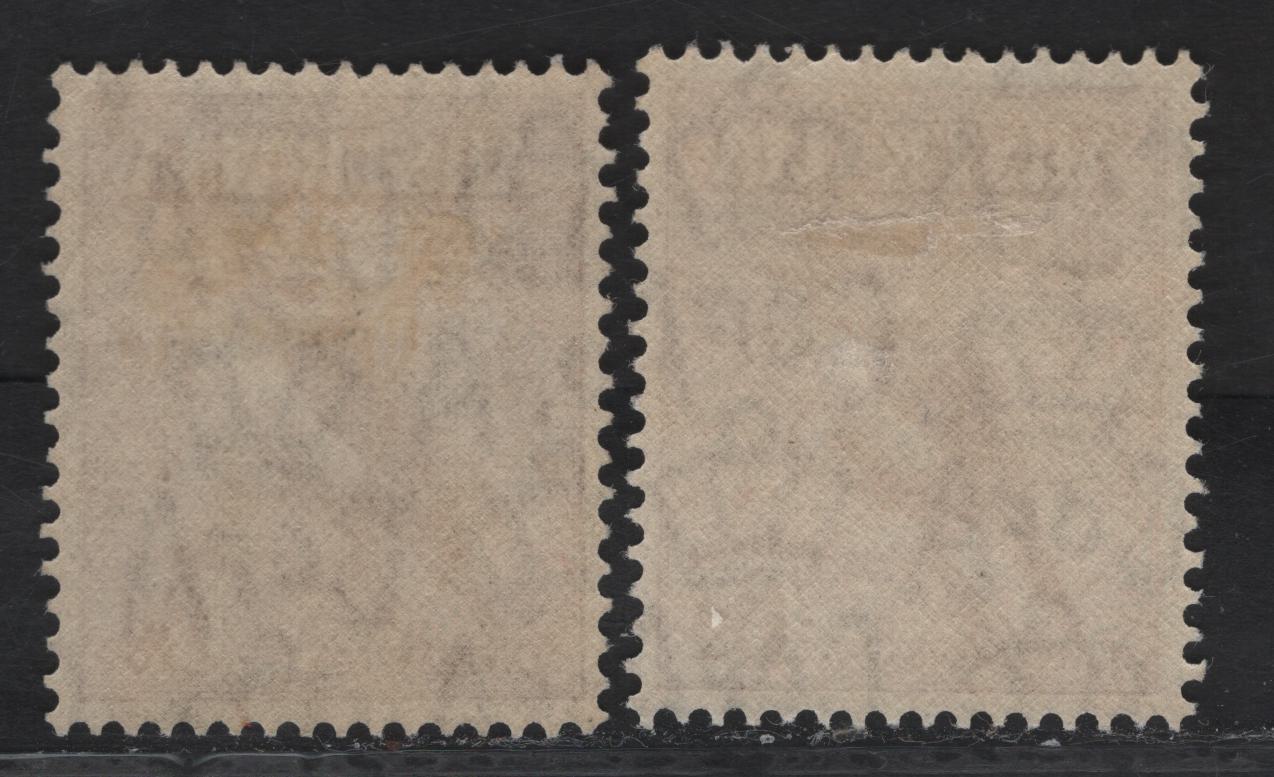 Lot 285 Australia SG#146 6d Red Brown Kookaburra, 1932 Kookaburra Definitives, 2 VFOG Singles