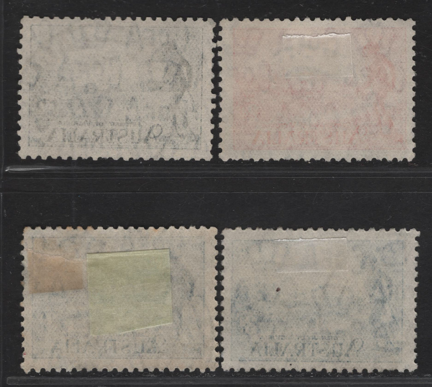 Lot 294 (C) Australia SG#147-149 2d - 1/- Orange Vermillion - Black Melbourne & R Yarra, 1934 Victoria Centenary Issue, 4 Fine/Very Fine Used Singles, Perf 10.5, 2 Shades Of 3d