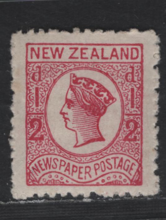 Lot 3 (C) New Zealand SG#147 1/2d Pale Dull Rose Queen Victoria, 1873 Newspaper Issue, A VFOG Single, Perf 12.5, No Watermark