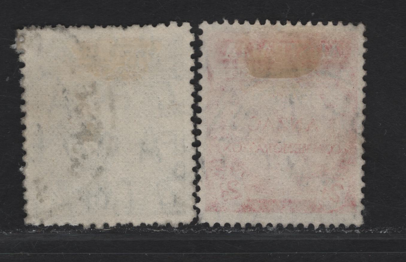 Lot 306 Australia SG#154-155 2d - 1/- Scarlet - Black Cenotaph - Whitehall, 1935 20th Anniv of Gallipoli Landing Issue, 2 Very Fine Used Singles