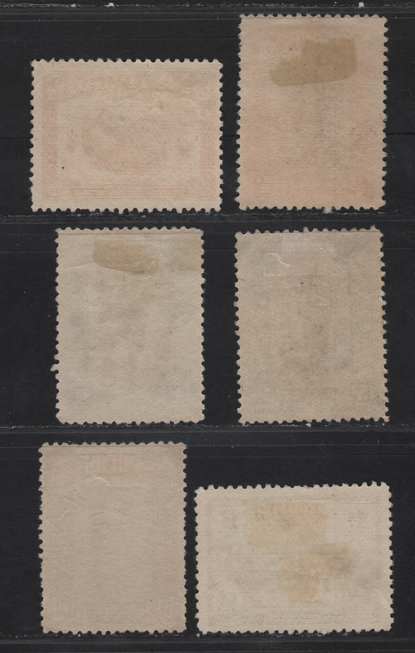 Lot 317 (C) Papua SG#130-131, 136, 138, 146-147 1/2d - 2d Black & Orange - Scarlet Moutan Girl - HMS Nelson, 1932-1940 Pictorial - 50th Anniv of Protectorate Issues, 6 Fine/Very Fine Used Singles