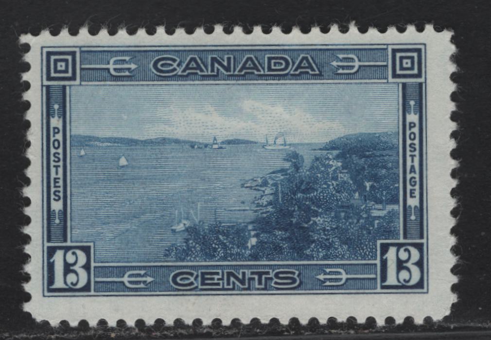 Lot 358 Canada #242 13c Deep Bright Blue Halifax Harbor, 1938 Pictorial Issue, A FOG Single, Paper/Gum Type CBN-M, Perf 11.85x12
