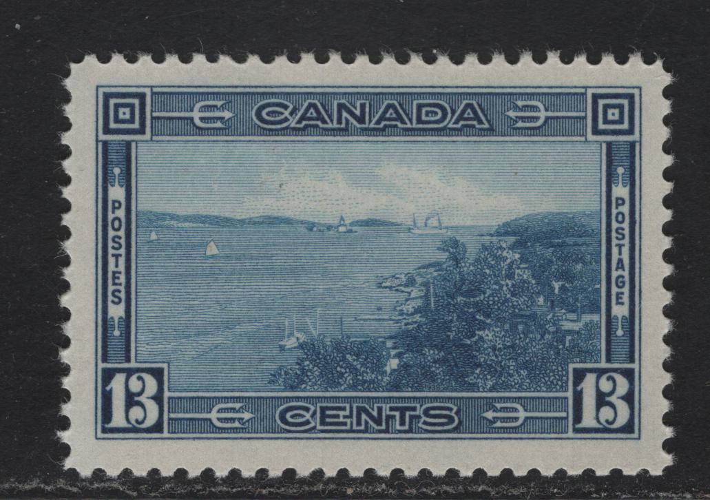 Lot 359 Canada #242 13c Deep Bright Blue Halifax Harbor, 1938 Pictorial Issue, A VFNH Single, Paper/Gum Type CBN-N, Perf 11.9