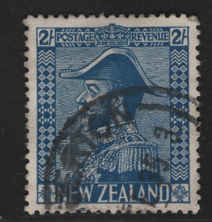 Lot 54 (C) New Zealand SG#469 2/- Blue King George V, 1926-1934 Admiral Issue, A Very Fine Used Single, Cowan Paper