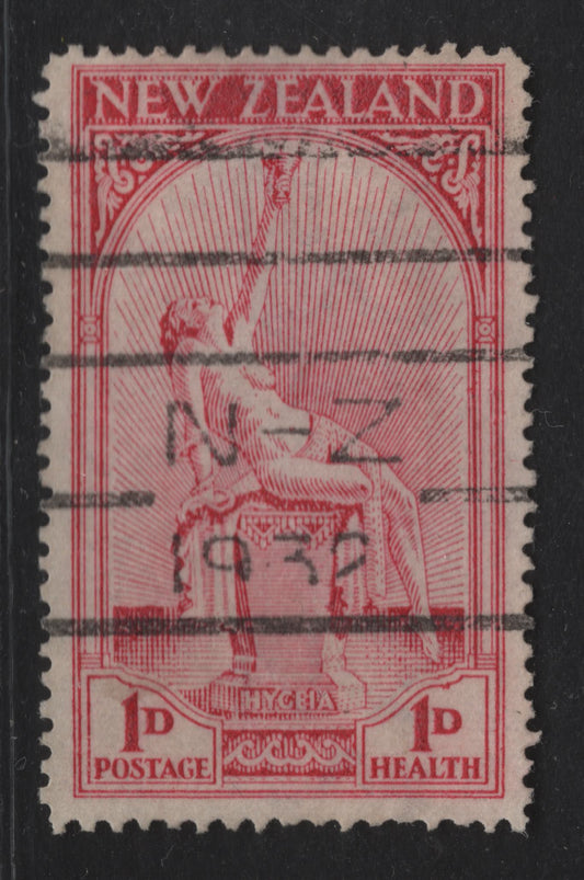 Lot 75 New Zealand SG#552 1d+1d Carmine The Path ro Health, 1932 Health Issue, A Fine Used Single