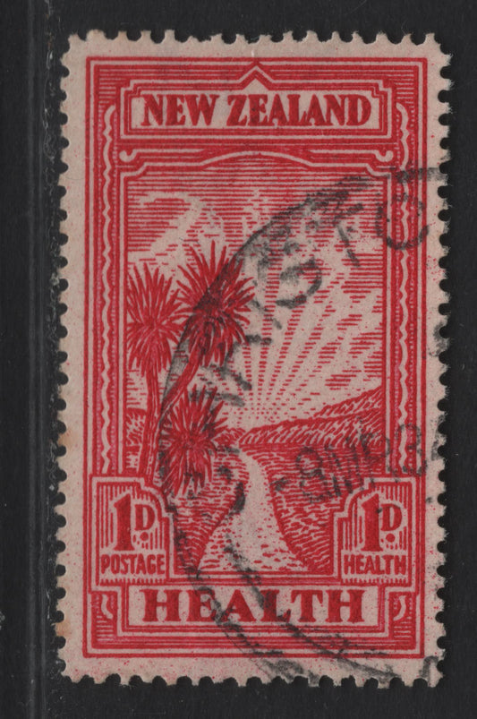 Lot 78 New Zealand SG#553 1d+1d Carmine The Path ro Health, 1932 Health Issue, A Very Fine Used Single