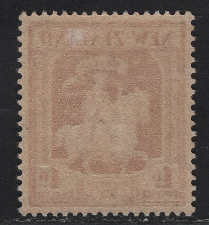 Lot 82 New Zealand SG#555 1d+1d Carmine & Scarlet Crusader, 1934 Crusader Health Issue, A VFOG Single