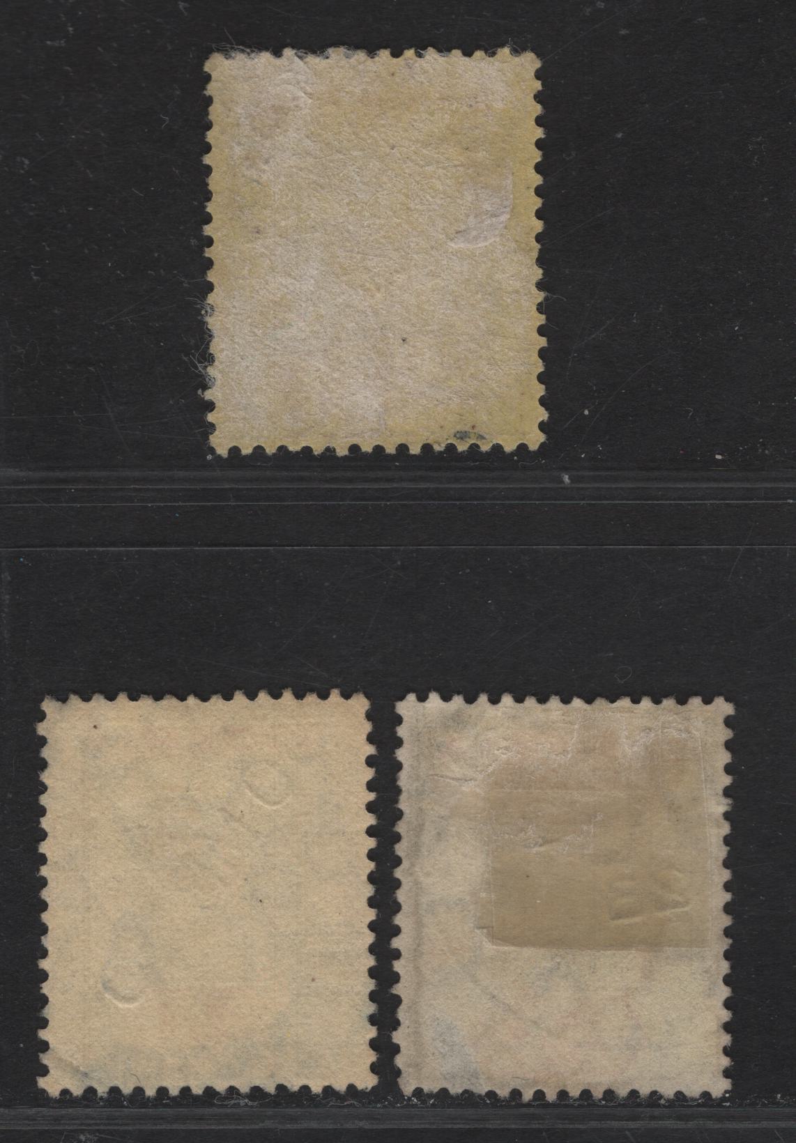 Lot 108 Nigeria SG#6e 4d Brownish Gray & Red - Gray & Deep Red King George V, 1914-1929 KGV Imperium Keyplate Issue, Wmk Multiple Crown CA, 3 Very Fine Used Singles, CancelledWith 1920 & 1923 Dates