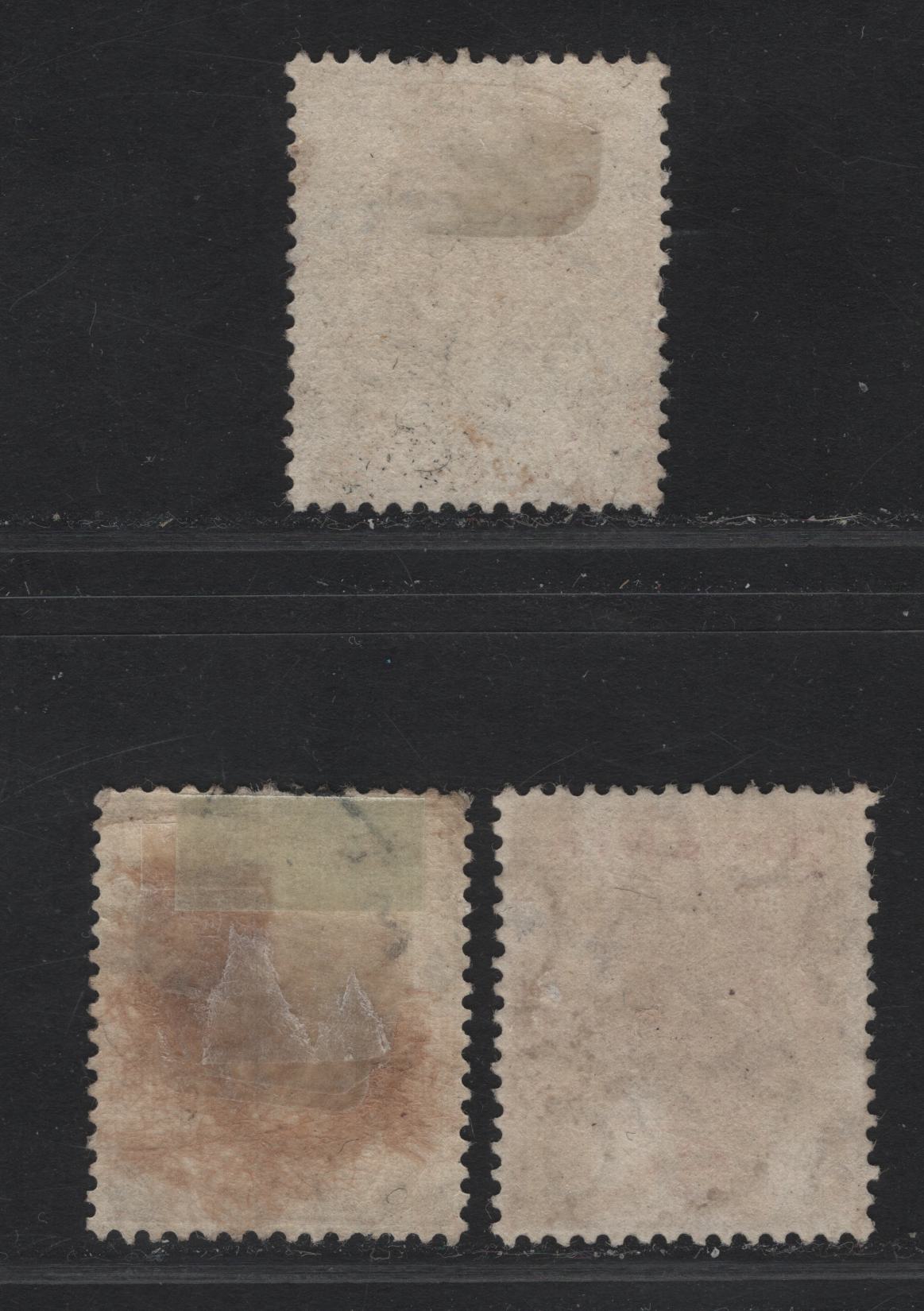 Lot 115 Nigeria SG#7 6d Purple & Dull Purple - Bright Claret & Deep Dull Reddish Purple King George V, 1914-1929 KGV Imperium Keyplate Issue, Wmk Multiple Crown CA, 3 Fine/Very Fine Used Singles