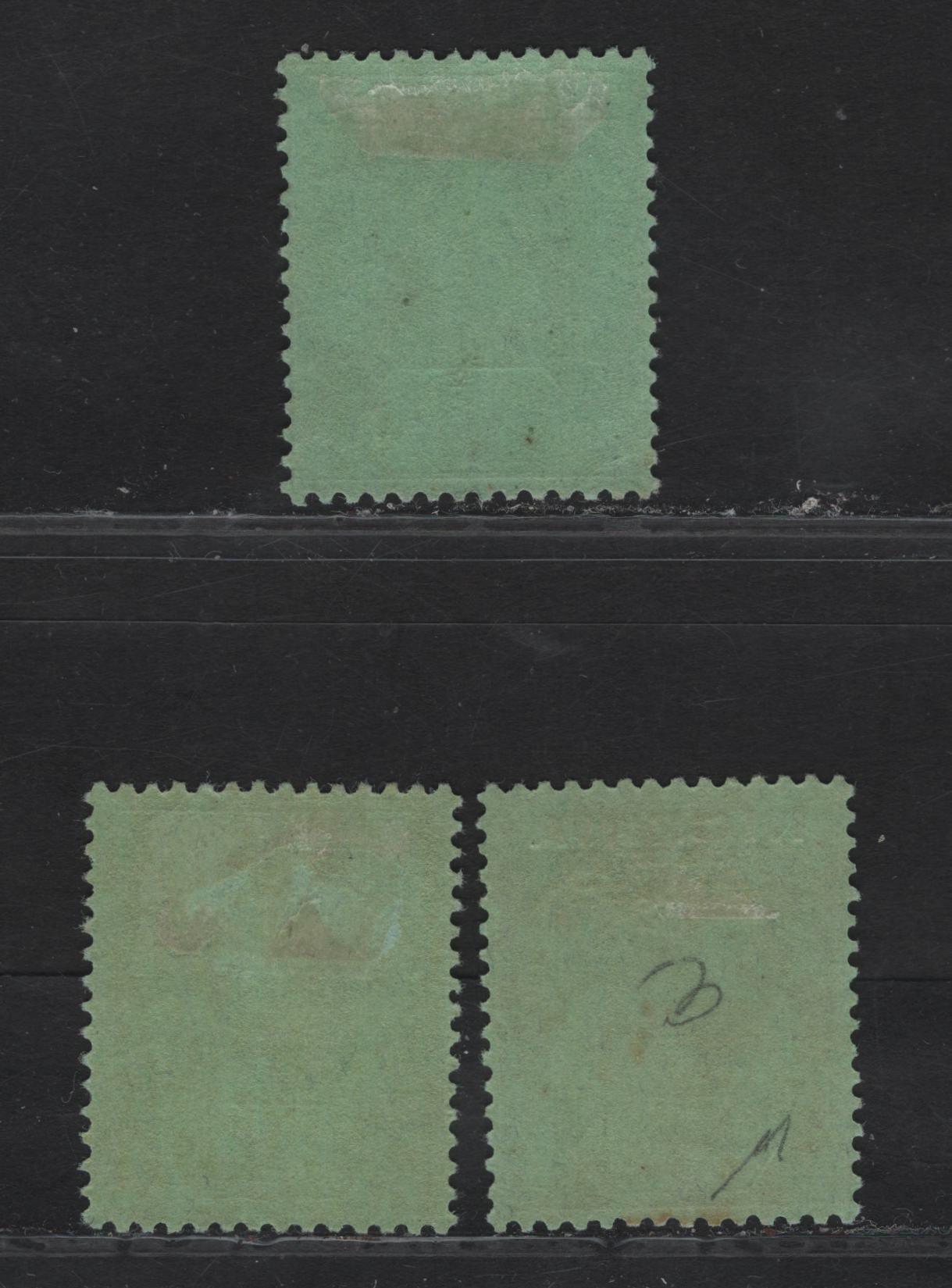 Lot 118 Nigeria SG#8f 1/- Deep Gray & Black - Gray & Black King George V, 1914-1929 KGV Imperium Keyplate Issue, Wmk Multiple Crown CA, 3 VFOG Singles