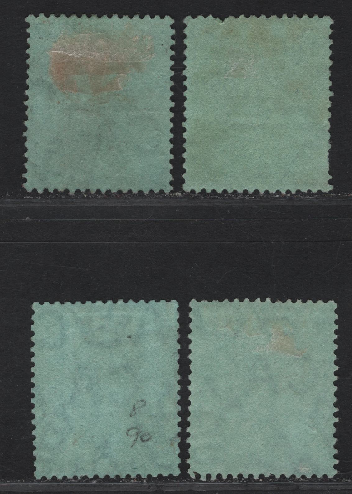 Lot 122 Nigeria SG#8c 1/- Gray & Black King George V, 1914-1929 KGV Imperium Keyplate Issue, Wmk Multiple Crown CA, 4 Fine/Very Fine Used Singles, Blue Green & Yellow Green Paper With Blue Green Back, 1918-1919 Dates