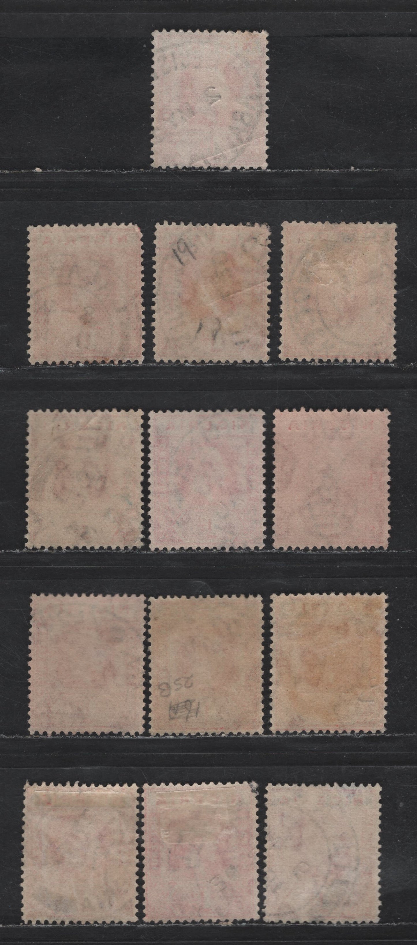 Lot 167 Nigeria SG#16b 1d Rose Red - Deep Red King George V, 1921-1932 KGV Imperium Keyplate Issue, Wmk Multiple Script CA,  Fine/Very Fine Used Singles, Better Town/Village Cancellations That Are Not The Most Common Ones Or Lagos