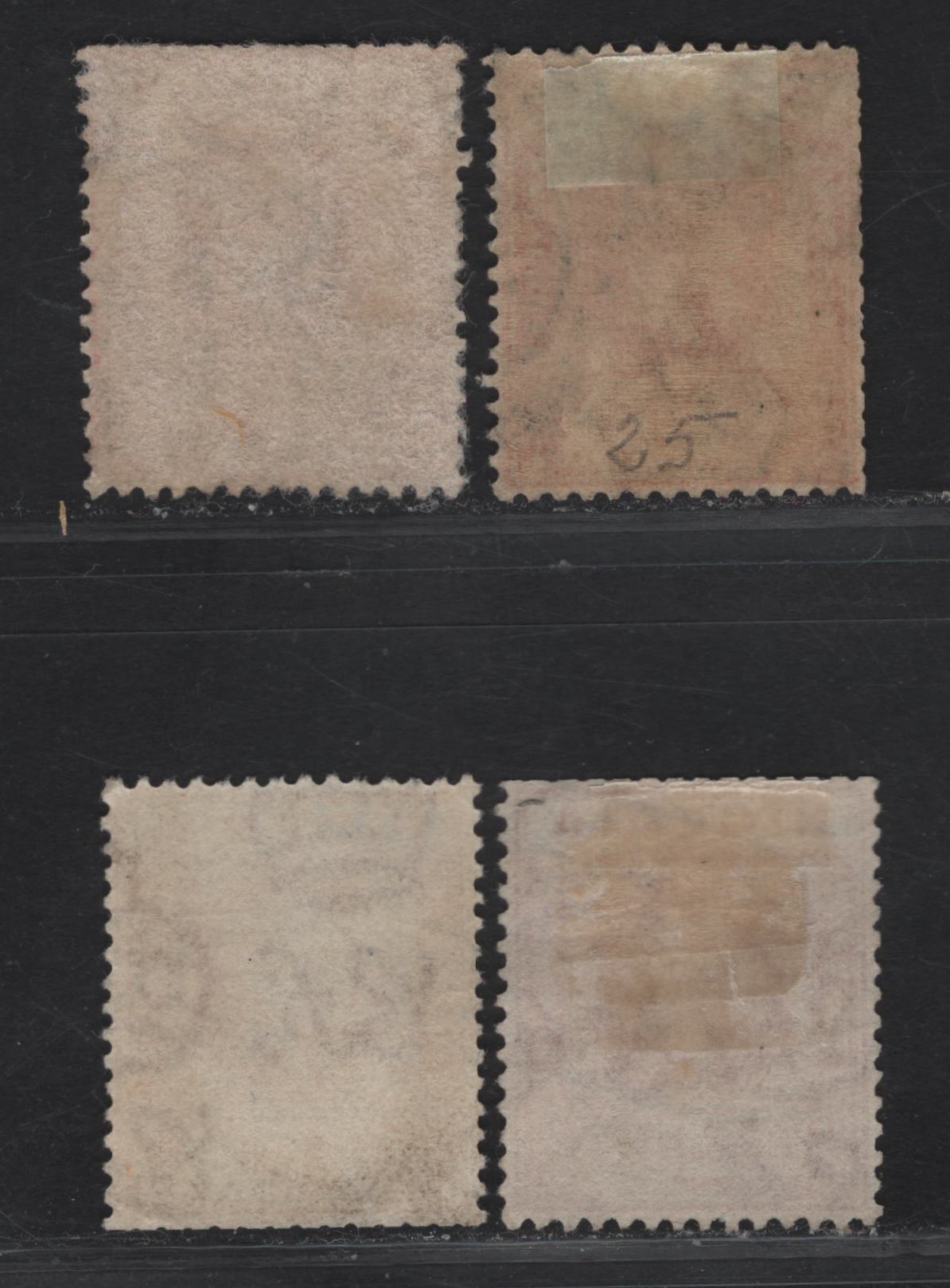 Lot 194 Nigeria SG#16b, 17b, 19var 1d - 2d Rose - Chestnut King George V, 1921-1932 KGV Imperium Keyplate Issue, Wmk Multiple Script CA, 3 Fine Used Booklet Singles, Die 2