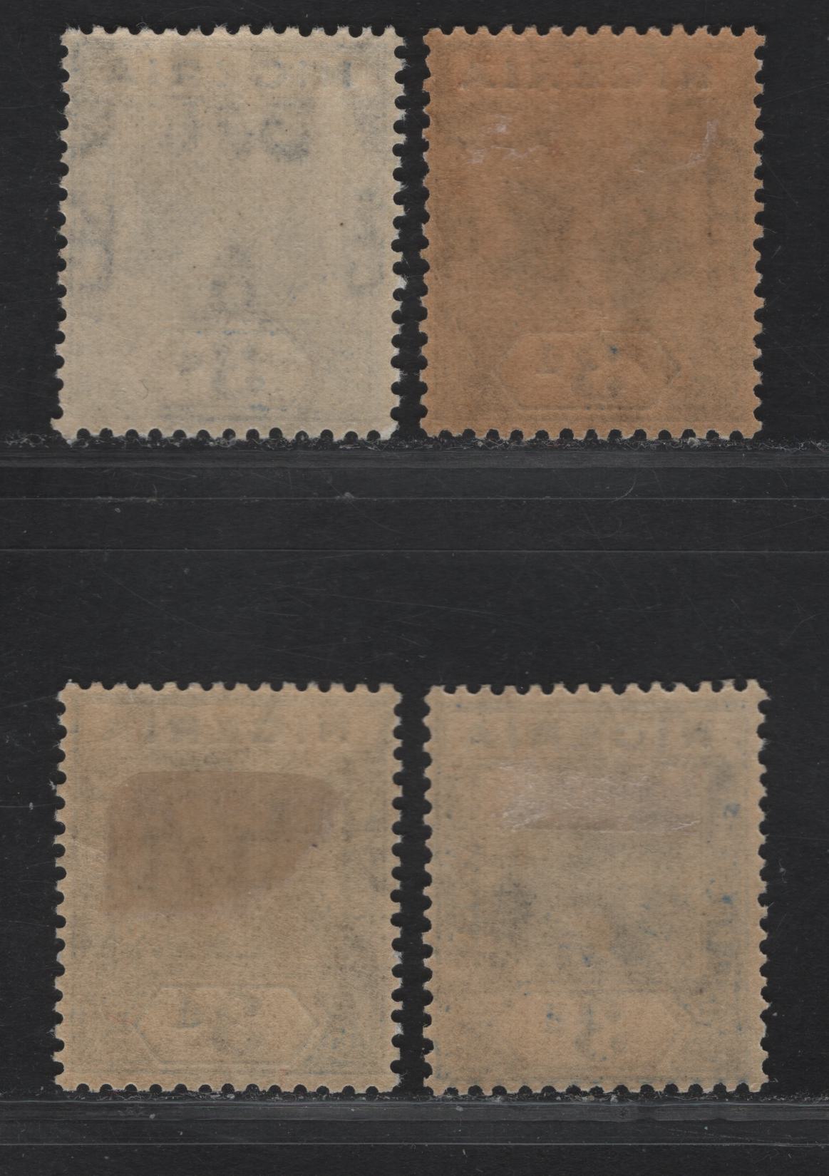 Lot 199 Nigeria SG#23 3d Ultramarine - Deep Bright Blue King George V, 1921-1932 KGV Imperium Keyplate Issue, Wmk Multiple Script CA, 4 VFOG Singles