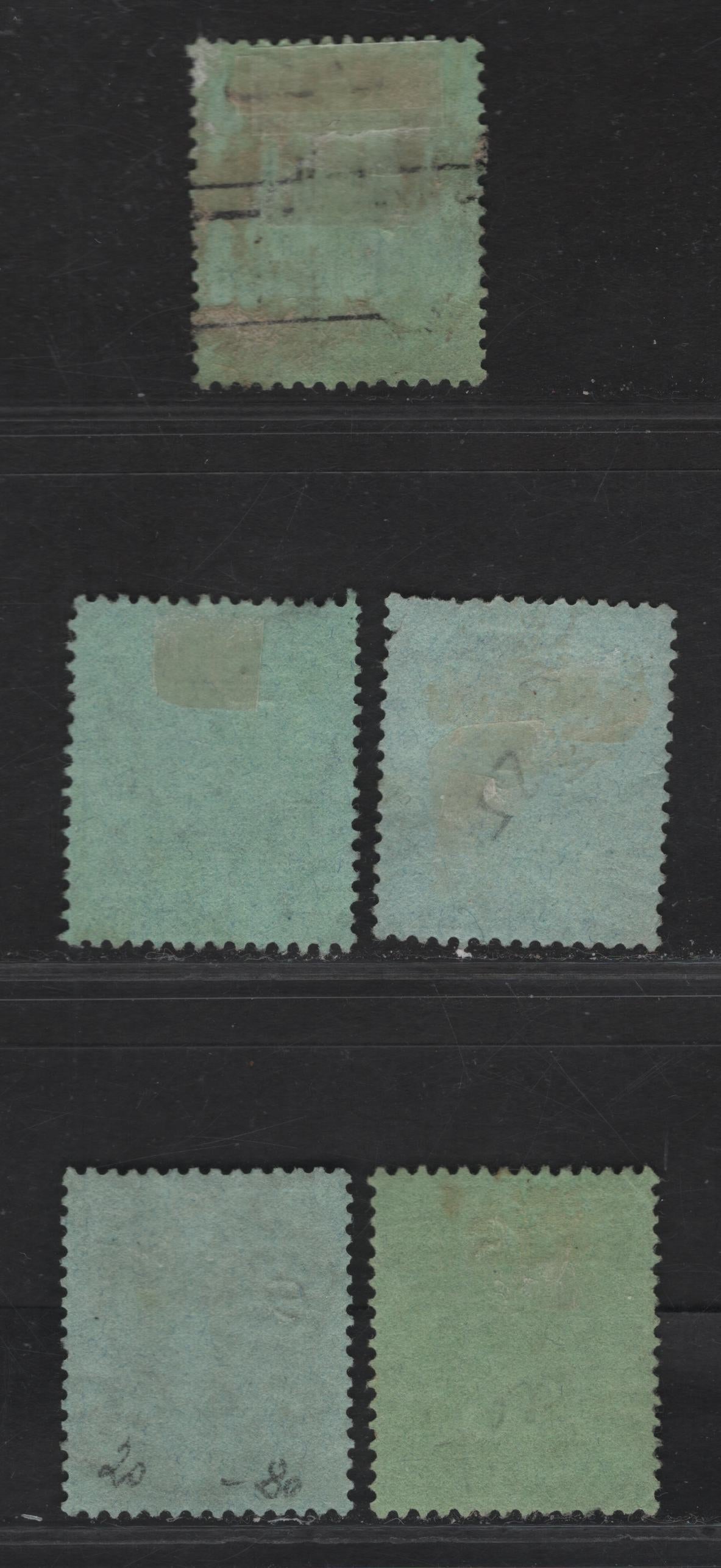 Lot 225 Nigeria SG#26 1/- Gray & Black - Deep Gray & Black King George V, 1921-1932 KGV Imperium Keyplate Issue, Wmk Multiple Script CA, 5 Fine/Very Fine Used Singles, Dated Cancels Including 1925-1927 & 1933, Various Shades & Papers