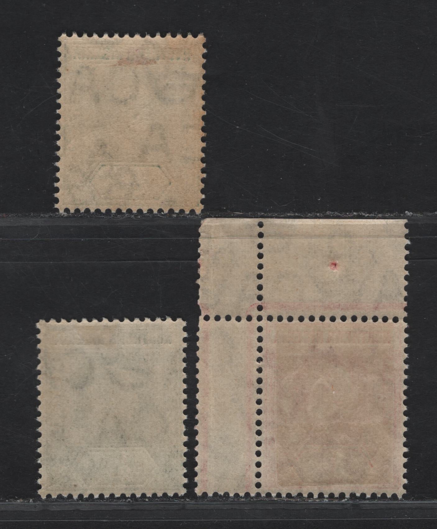 Lot 287 Northern Nigeria SG#28-29 1/2d - 1d Bluish Green - Rose Red King Edward VII, 1910-1911 King Edward VII Imperium Keyplate, 3 F/VFOG Singles, Multiple Crown CA Wmk