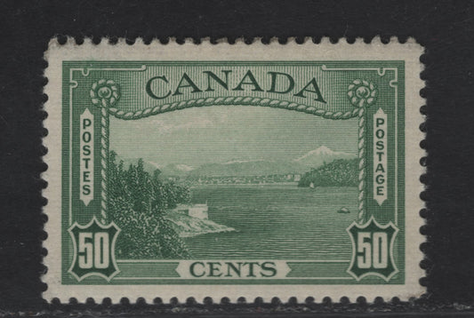 Lot 317 Canada #244 50c Deep Green Vancouver Harbour, 1938 Pictorial Issue, A VFOG Single On Paper & Gum Type CBN-S, Perf 12x11.9