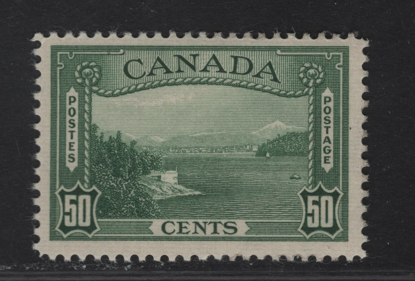 Lot 318 Canada #244 50c Deep Green Vancouver Harbour, 1938 Pictorial Issue, A FOG Single On Paper & Gum Type CBN-S, Perf 11.9x11.85