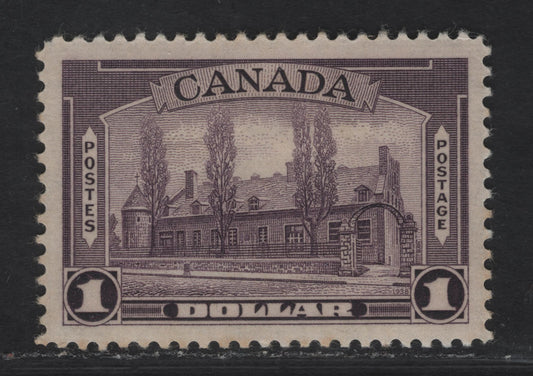 Lot 325 Canada #245 $1 Dull Violet Chateau De Ramezay, 1938 Pictorial Issue, A VFOG Single On Paper/Gum Type CBN-S, Perf 11.9
