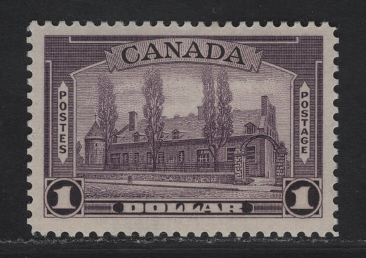 Lot 328 (C) Canada #245 $1 Dull Violet Chateau De Ramezay, 1938 Pictorial Issue, A VFOG Single On Paper/Gum Type CBN-S, Perf 12x11.85