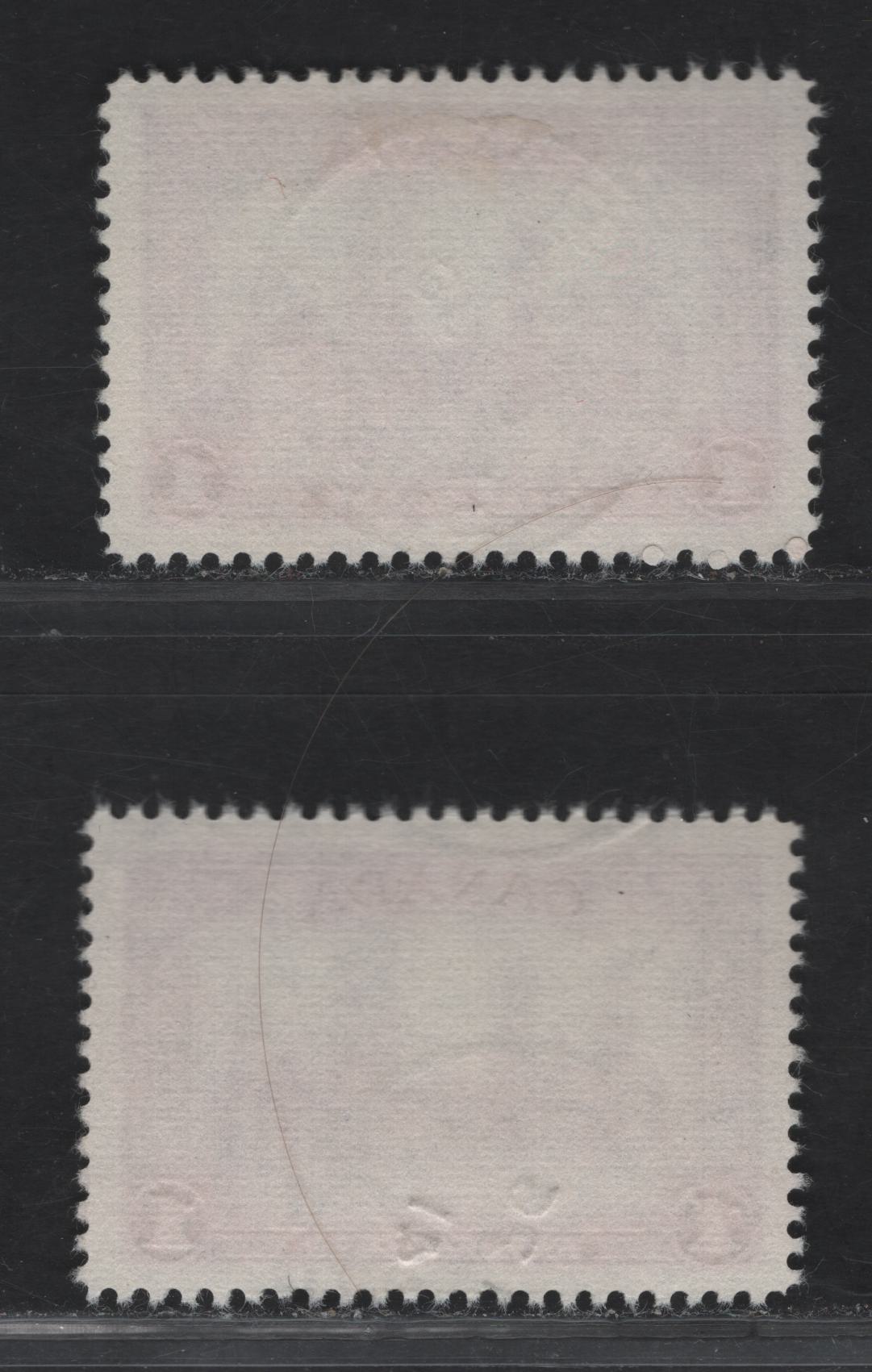 Lot 339 (C) Canada #245i $1 Deep Reddish Aniline Violet & Duller Aniline Violet Chateau De Ramezay, 1938 Pictorial Issue, 2 Very Fine Used Singles On Paper CDN-L, Perf 12x12.05 And 12