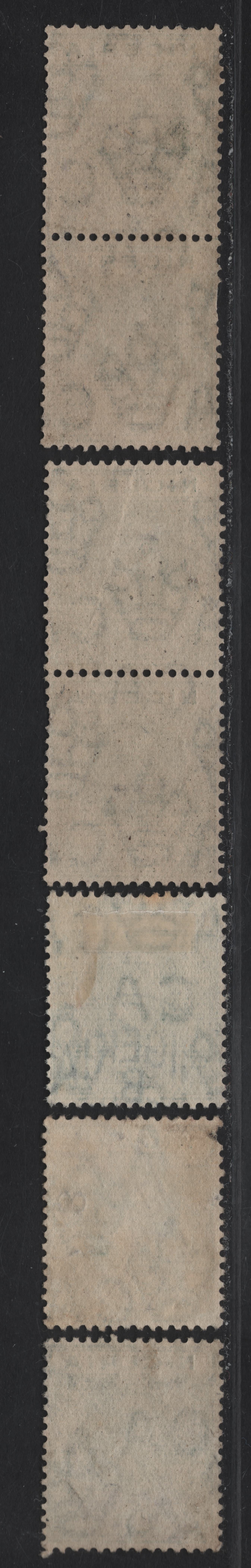 Lot 48 Nigeria SG#1 1/2d Green King George V, 1914-1929 KGV Imperium Keyplate Issue, Wmk Multiple Crown CA, 5 Fine/Very Fine Used Vertical Pairs & Singles, All With Less Common Cancels