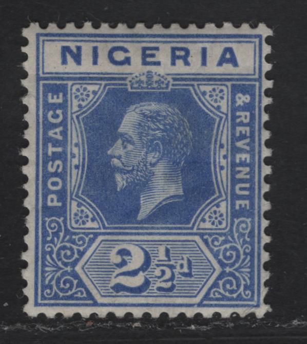 Lot 64 Nigeria #4a var 2 1/2d Deep Dull Blue, 1914-1929 King George V Imperium Keyplate Issue, Wmk Multiple Crown CA, A VFOG Single On White Paper With Visible Watermark