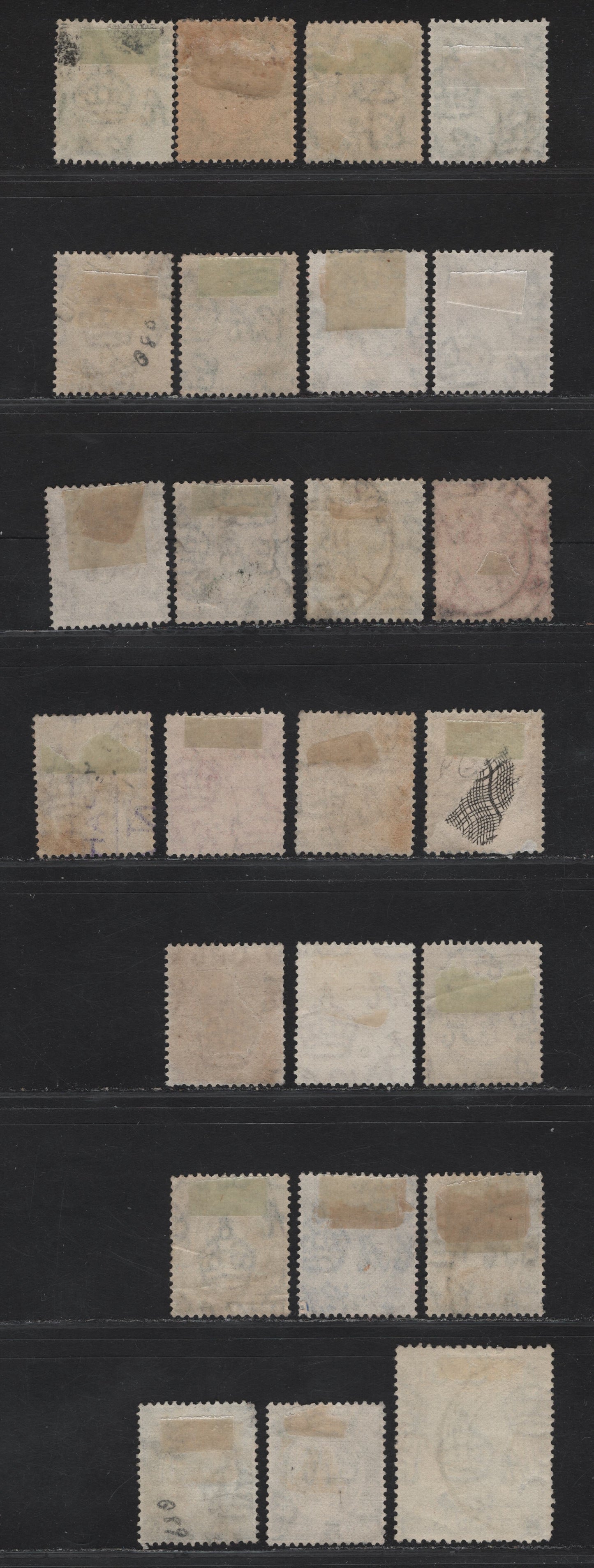 Lot 106 KUT SG#76-a, 77-79, 80, 82-83a, 84-85, 112 1c - 50c Pale Brown - Gray King George V, 1922-1935 KGV Keyplates, 25 Fine/Very Fine Used Singles, Script CA Wmk, Additional Shades