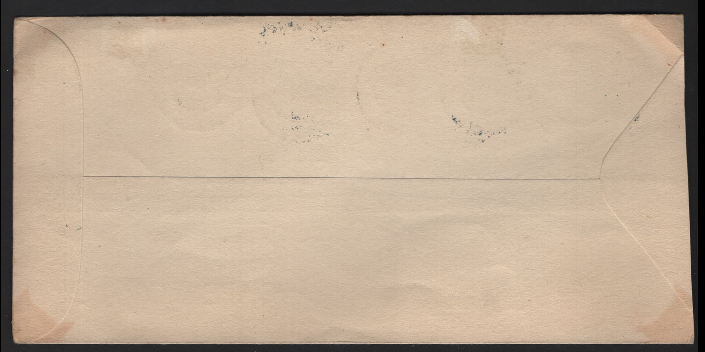 Lot 142 (C) South Africa SG#5a, 40 1.5d - 4d Chestnut - Green King George V & Airplane, 1913-1929 KGV Pictorial & Airmail Issues, A Very Fine Used Cover, Over-Franked With Tete-Bech Pairs & Vertical Pair