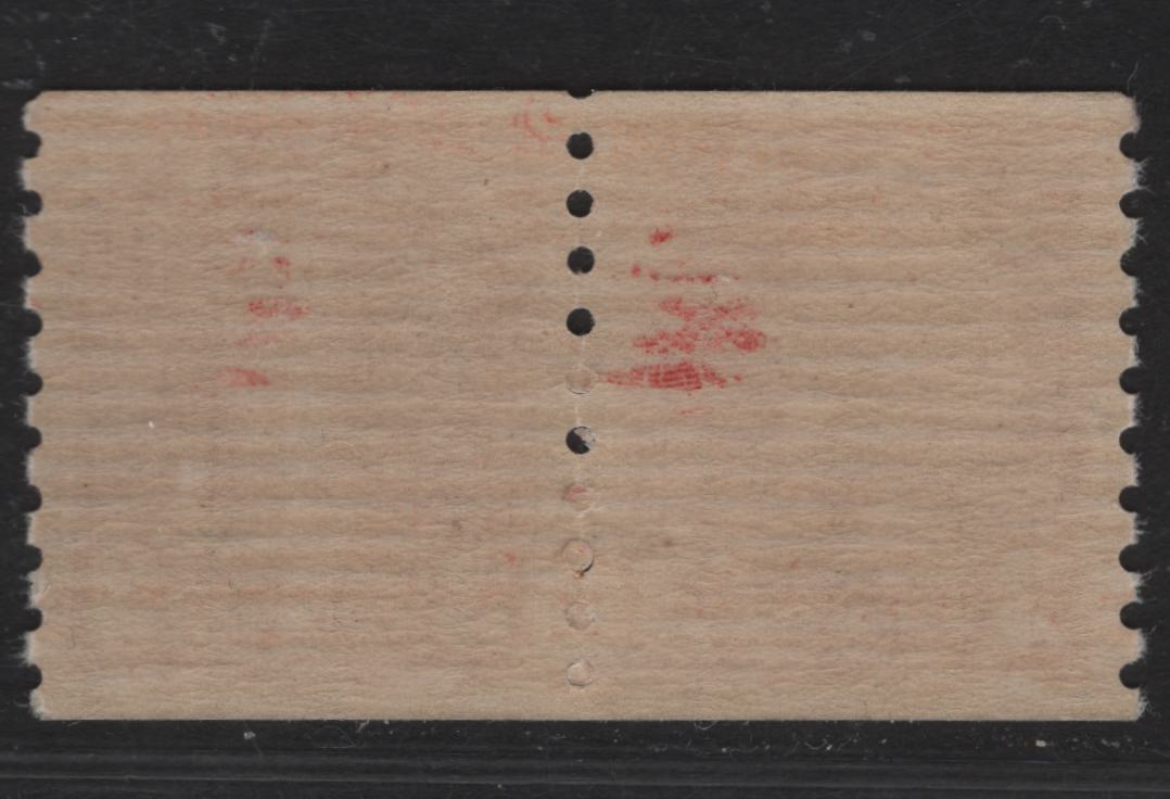 Lot 219 (C) Canada #183 3c Scarlet King George V, 1930-1931 Arch/Leaf Coil Issue, A VFNH Coil Pair, Perf 8.75 Vertical, NH, But Some Offset Disturbance On The Gum.